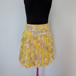 INC | silk ruffle skirt | size 4